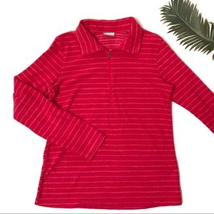 Columbia Fleece Quarter-Zip Pink Size Medium